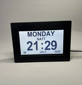 Digital Alarm Clock Calendar Date Time for Memory Loss Dementia Elderly Reminder - Picture 1 of 22