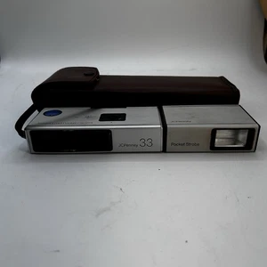 JC PENNY 33 INSTANT LOAD 110 CAMERA W FLASH, INSTRUCTIONS AND CASE Untested - Picture 1 of 12