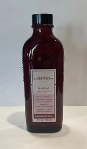 BATH BODY WORKS AROMATHERAPY SENSUAL MASSAGE OIL BLACK CURRANT VANILLA 4 OZ READ - Picture 1 of 5