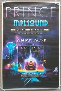 PRINCE MPLSOUND LOTUSFLOW3R RARE LARGE FRENCH PROMO POSTER LOTUSFLOWER - Picture 1 of 8