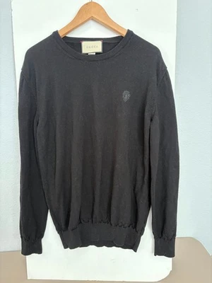 Gucci Black Wool crew Neck sweater Size XXL Made in Italy - Image 1 of 4