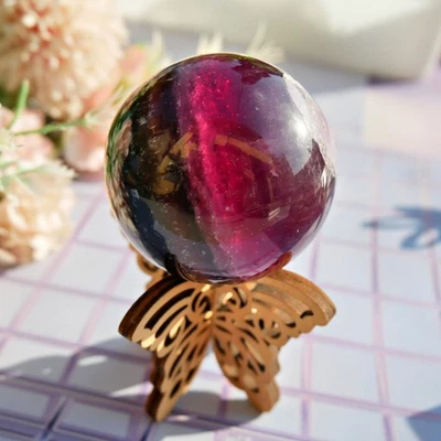 Bola de cristal curativa de energía esfera fluorita arco iris natural de 2,1" regalo de año nuevo Foto 1 de 4