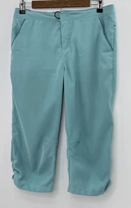 REI Girl's Large Blue Capri Outdoor Hiking UPF 50+ Quick Dry Drawstring Sz L - Picture 1 of 13