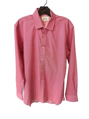 Camisa Ted Baker Endurance Calce Clásico Manga Larga con Botones Talla 15.5 Roja Foto 1 de 4