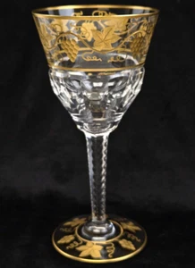 Vajilla de uva dorada Val St Lambert Pampre D'Or - copa de vino blanco 5 7/8" - Imagen 1 de 13