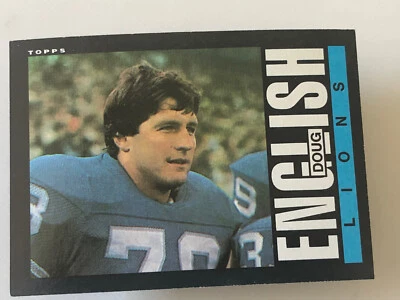 1985 TOPPS DOUG ENGLISH DETROIT LIONS #58 FOOTBALL CARD - Image 1 of 2