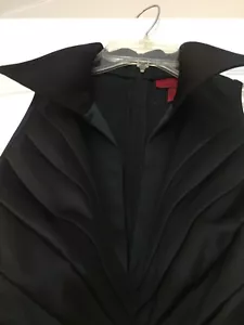 JS Collections Black Formal Zip-up Top - Picture 1 of 8