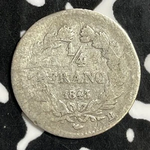 1843 France 1/4 Franc Lot#E4380 Silver! - Picture 1 of 2