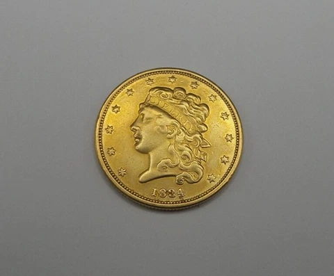 1834 Classic Head $5 Gold Half Eagle Coin - Scarce Early Type Coin - C2762 Cover