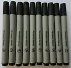 Permanent Marker Pen Black Bullet Tip Box of 10 Markers Pens Office FREE POST  
