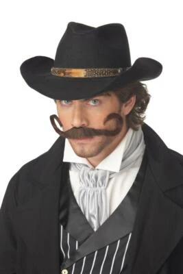 The Gunslinger Western Cowboy  Adult Costume Moustache - Image 1 of 2