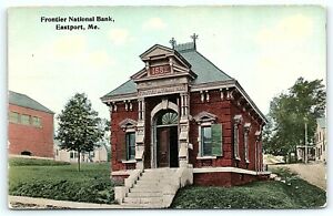 Postcard ME Eastport Frontier National Bank A4