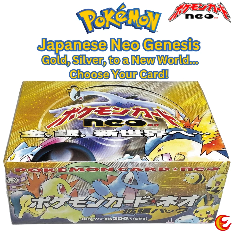 Pokemon Japanese Neo Genesis Set - Choose Your Card! 2000 Old Back - NM/LP - Image 1 of 1