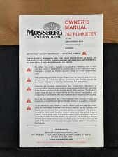 Mossberg International 702 Plinkster Owner's Manual