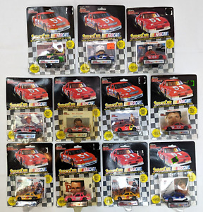 Racing Champions STOCK CAR Lot 11 NASCAR 1/64 Cars + Trading Cards, VTG 1992