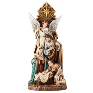 Shepherd's Holy Family Nativity Scene Statue Christmas Home Decor 16 1/4 In - Picture 1 of 3