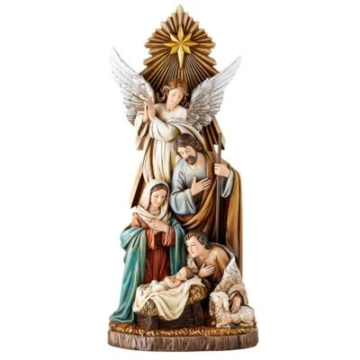 Shepherd's Holy Family Nativity Scene Statue Christmas Home Decor 16 1/4 In - Image 1 of 3