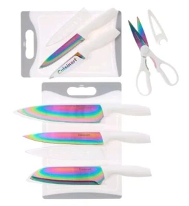 Cuisinart 14-piece Iridescent Knife and Cutting Board Set-Iridescent White - Picture 1 of 2