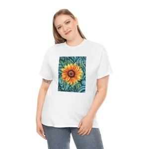 Sunflower, floral, Unisex Heavy Cotton Tee, Graphic t-shirt - Bild 1 von 7