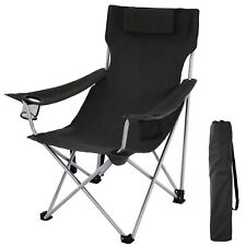 SONGMICS Campingstuhl Klappstuhl Outdoor-Stuhl mit Armlehnen Kopfstütze 150 kg