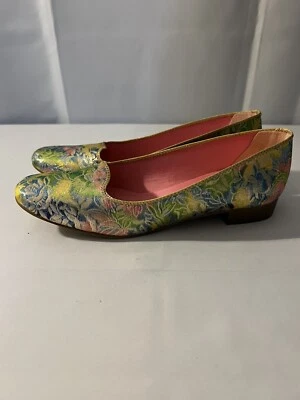 Zapatillas Oomphies Vintage Floral Brocado Tapiz Bordado 7M Grannycore Foto 1 de 4