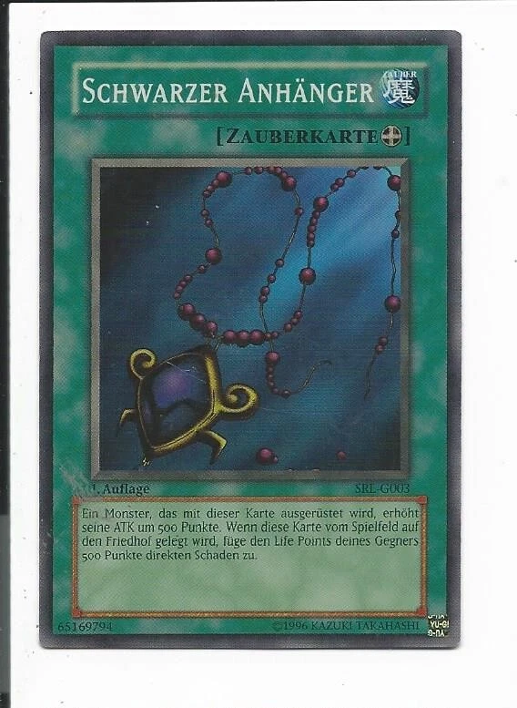 Yu-gi-oh! Karte Schwarzer Anhänger SRL-G003 Super Rare 1. Auflage - Bild 1 von 1