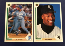 1991 Upper Deck #545 #744 BO JACKSON Lot 2 Chicago White Sox Royals Raiders HOT