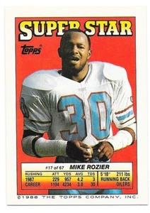 1988 Topps Stickers Football #17 Mike Rozier Oilers (E.Walls & Lippett) - Picture 1 of 2