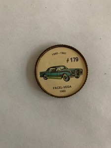 1962 Jell-O History of the Auto Coins #179 Facel-Vega 1960, VINTAGE! (inv.1)