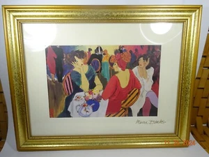 Marcia Banks "Celebration" Gold Framed Art Woman R.H. Banks Fine Arts 18x14 - Picture 1 of 7