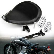 3" Motorcycle Solo Seat w/ Spring Bracket For Harley Honda Chopper Bobber Custom