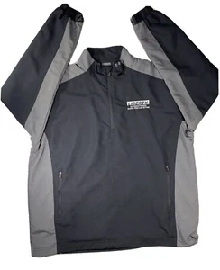 PING Mens Golf Windbreaker Jacket Size L Light Weight 1/4 Zip Fleece Gray Black - Picture 1 of 9