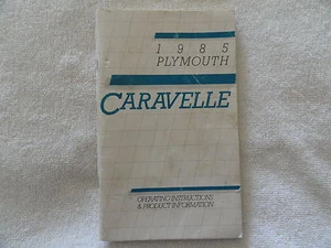 1985 Plymouth Caravelle  Owners Manual - Bild 1 von 1