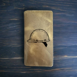Hard Hat Rodeo Wallet Cowboy Western Buffalo Leather Premium Construction NEW - Picture 1 of 10