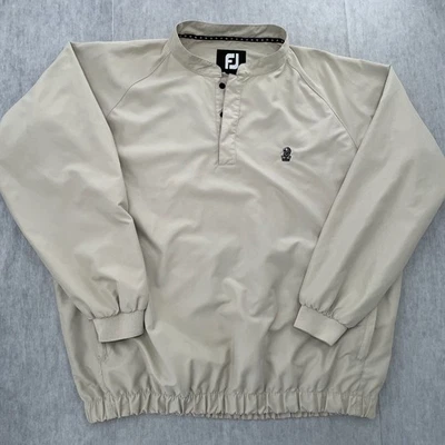 Footjoy Jacket Adult 2XL Beige Ritz Carlton Pullover FJ Stowaway Pouch Mens XXL - Image 1 of 4