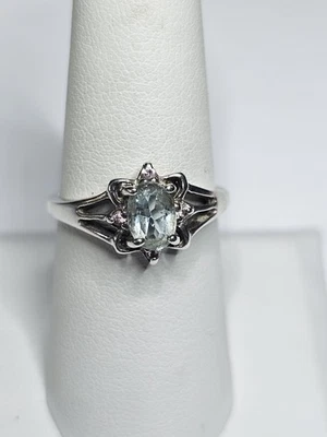 Vintage Plata de Ley Avon ~0.86 ct Topacio Azul y Topacio Rosa!  ¡Talla 8!  B1-48 Foto 1 de 4