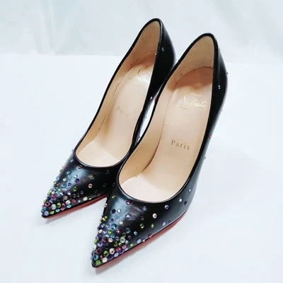 NO TARIFF Christian Louboutin Pumps Women Black Leather calf 2338000 - Image 1 of 4