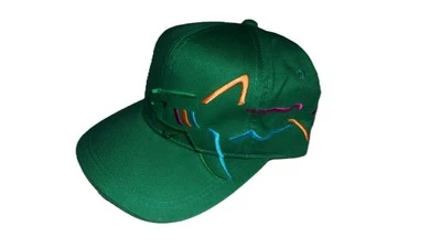 Greg Norman 2 Time The Open Champion Green Shark 90s Baseball Hat + Signed Ball - Image 1 of 4