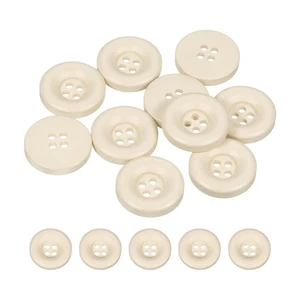 Botón de costura 10 piezas 20 mm 4 agujeros resina redondos botones de artesanía, café - Imagen 1 de 6