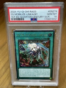 Yu-Gi-Oh Sky Striker Mobilize-Linkage! - RA03-EN274 QCR - PSA 10 (July 25) - Picture 1 of 3