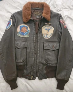 Cockpit USA Vintage G1 Flight Jacket & WW2 Naval Wing Silver, Size 38, Mint - Picture 1 of 12
