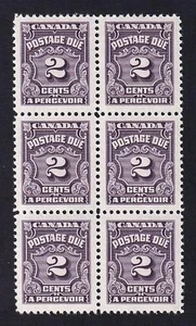 Canada 1935 Postage Due 2¢, MNH pane of 6 sc#J16 - Picture 1 of 1