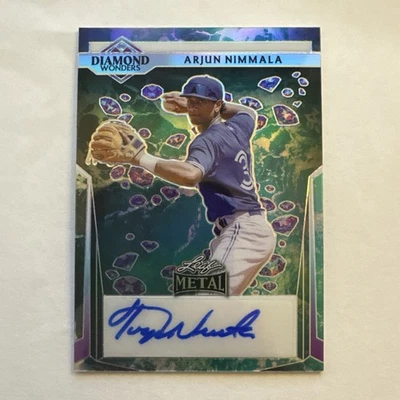 2023 Leaf Metal Arjun Nimmala 💎 Wonders Auto /8! Blue Jays Future! - Image 1 of 4