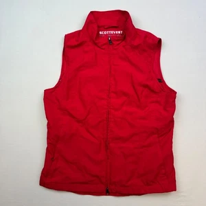 Scottevest Womens M RFID Travel Vest Full Zip Red Utility Pockets SEV TEC - Picture 1 of 6