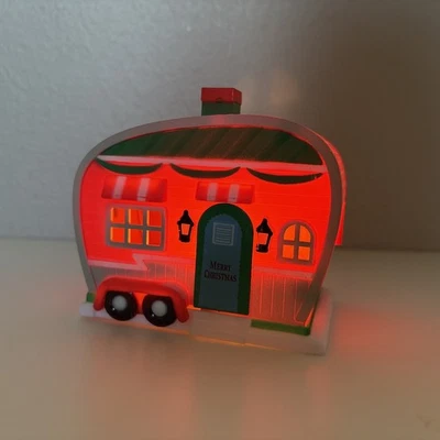 Cobblestone Corners Camper Miniatures Green House Snow Village - Image 1 of 4