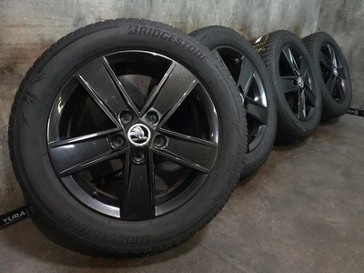 Original Skoda Octavia 3 5E Jantes Alu Pneu Hiver 205/55 R 16 Bridgestone - Bild 1 von 4