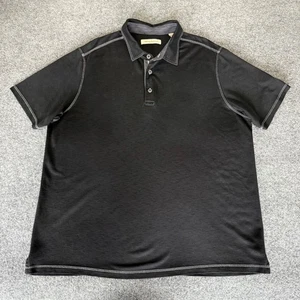 Polo Tommy Bahama XXL nera modal uomo casual manica corta golf top - Foto 1 di 7