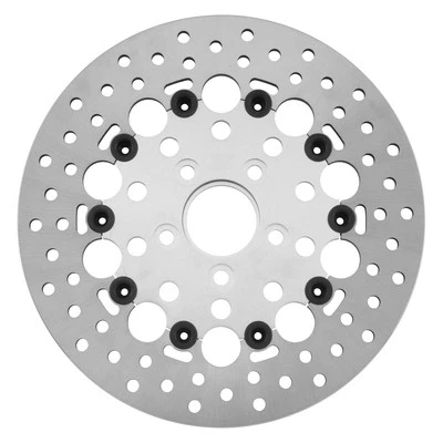 For Harley-Davidson Road King 94-16 Twin Power 11.5 Floating Rotor Silver Holes - Image 1 of 2