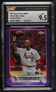 2022 Topps Chrome Update Purple Refractor Albert Pujols #USC50 CGC 9.5 Mint+ - Picture 1 of 3