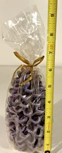 6" Tall Pine Cone Candle Medium Purple Color NIP - Picture 1 of 4